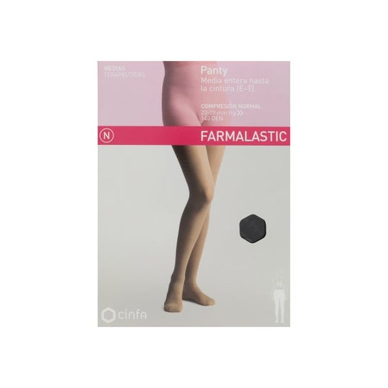 Farmalastic Panty Compresión Ligera Negro Talla M