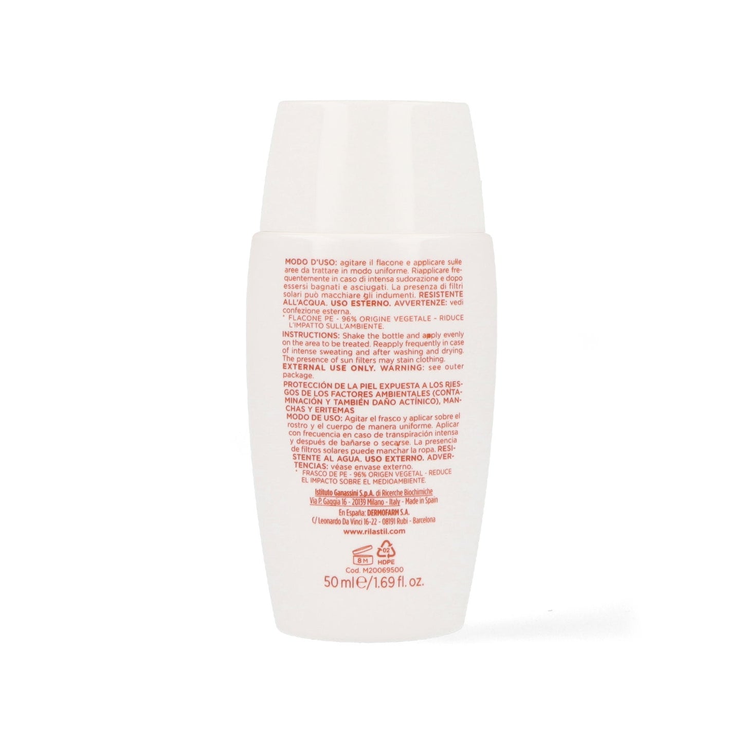 Rilastil Sun System Ak-Repair 100 Fluido Solar Facial Piel Sensible 50ml