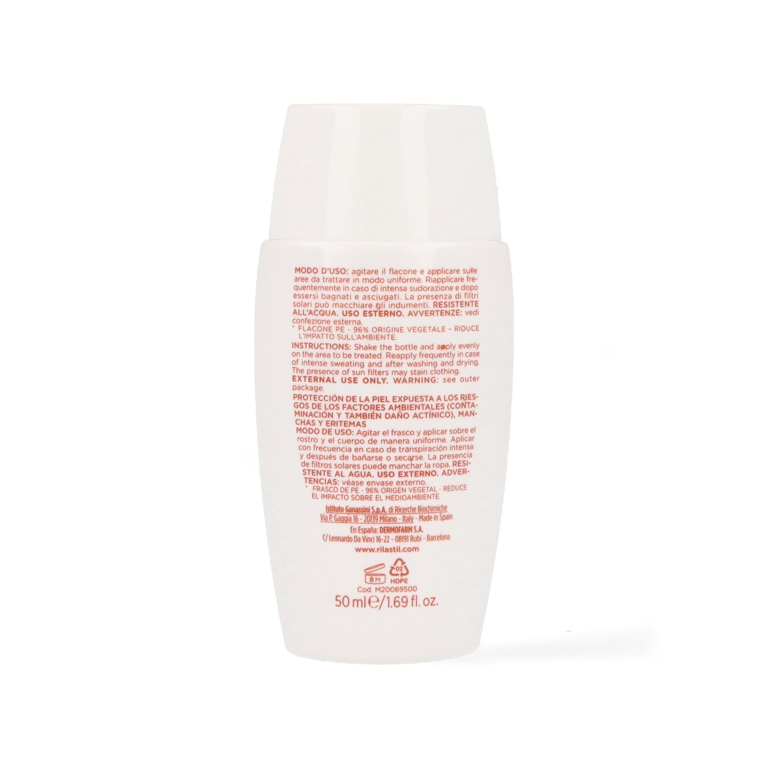 Rilastil Sun System Ak-Repair 100 Fluido Solar Facial Piel Sensible 50ml