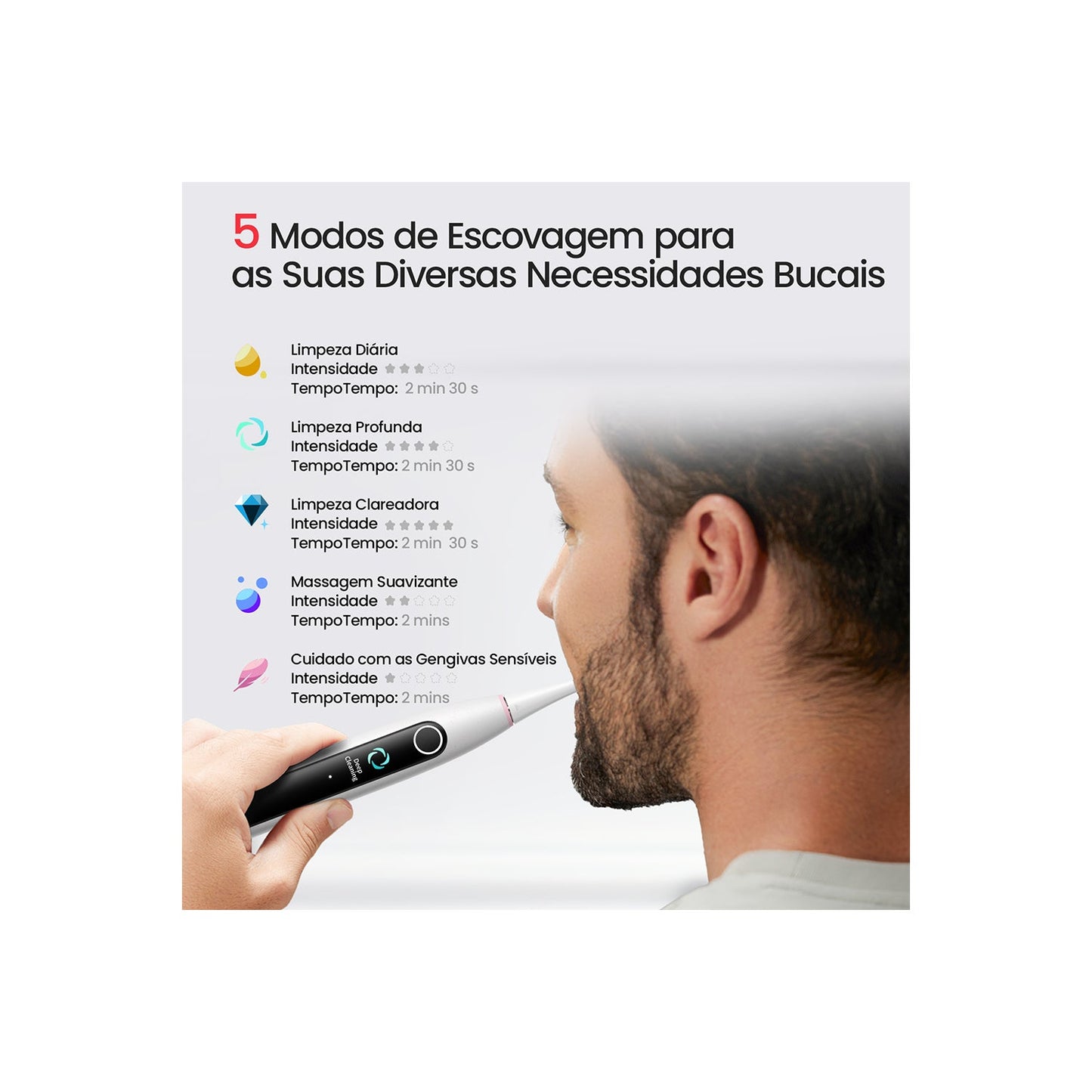 Oclean X Lite Smart Cepillo Eléctrico Sónico Gris 1 Ud