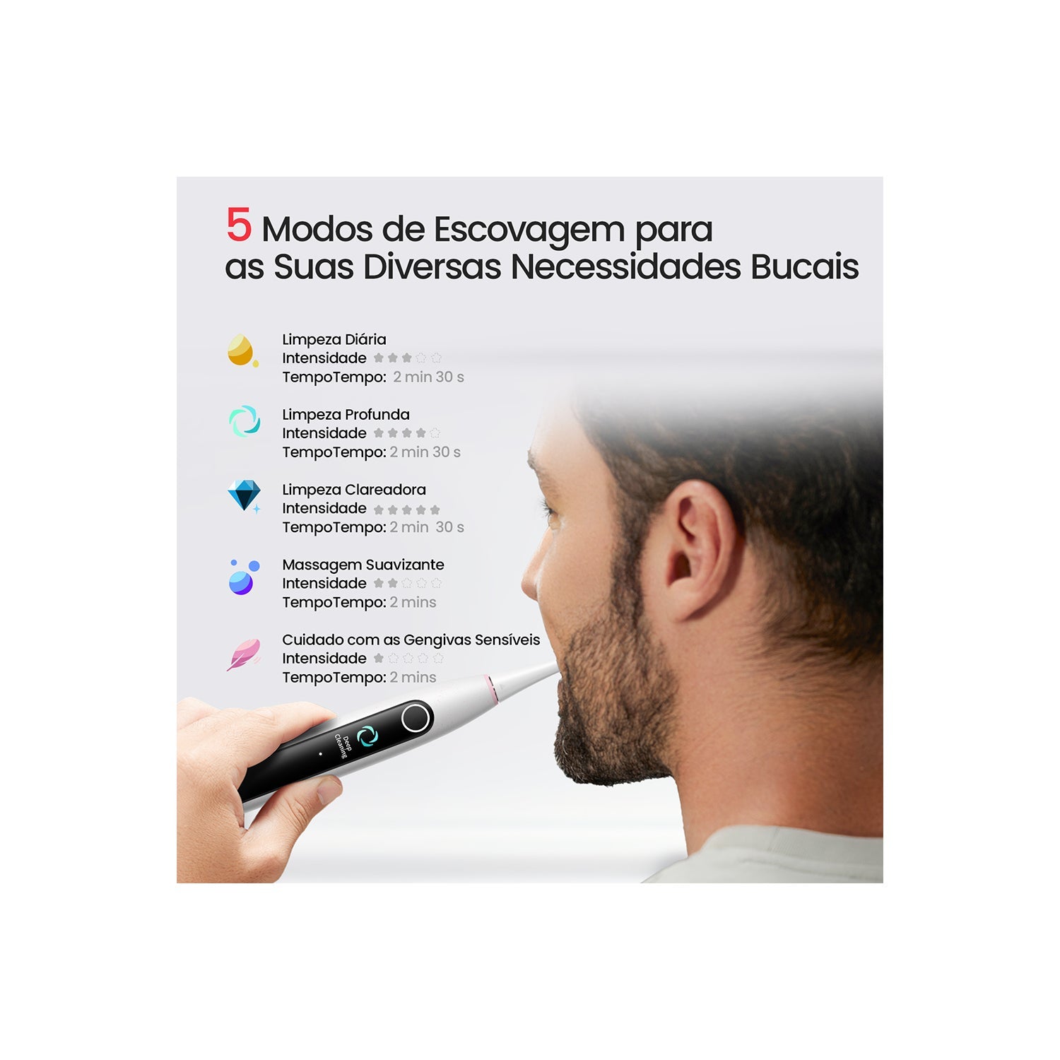 Oclean X Lite Smart Cepillo Eléctrico Sónico Gris 1 Ud