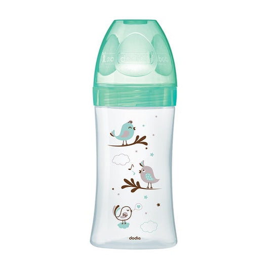 Dodie Initiation+ Biberón Cristal Pájaro Verde 270ml