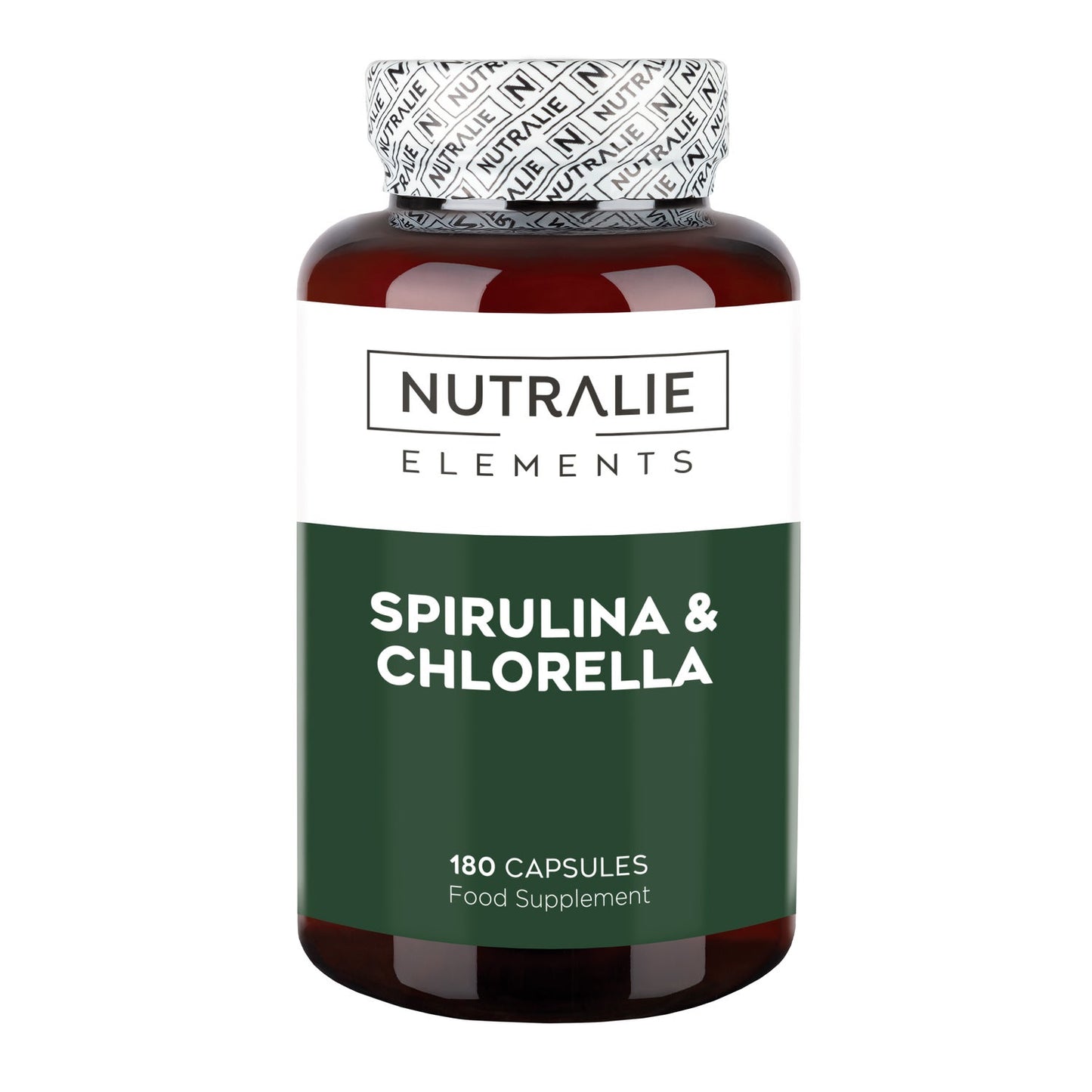 Nutralie Espirulina & Chlorella 1800mg Vegana 180caps