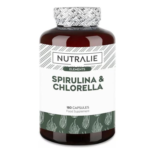 Nutralie Espirulina & Chlorella 1800mg Vegana 180caps