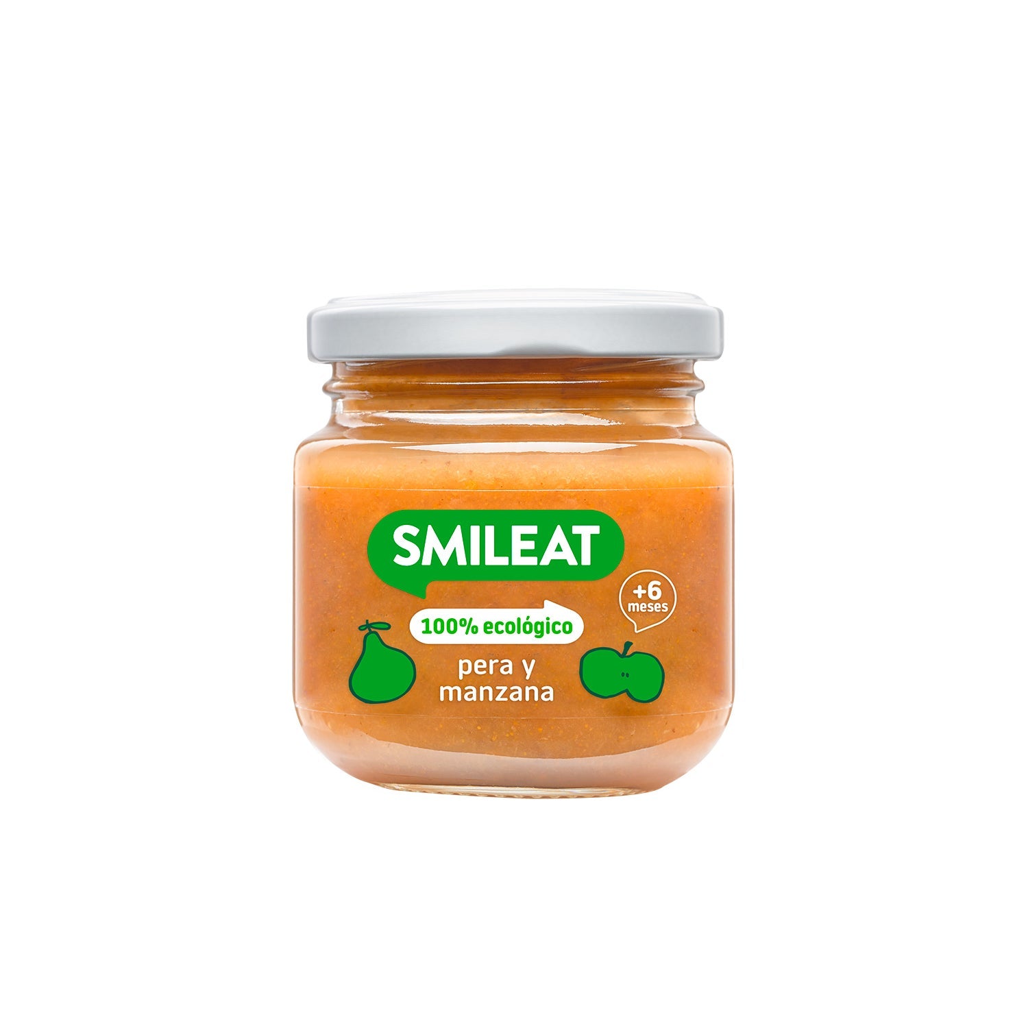 Smileat Tarrito Ecológico de Pera y Manzana 130g