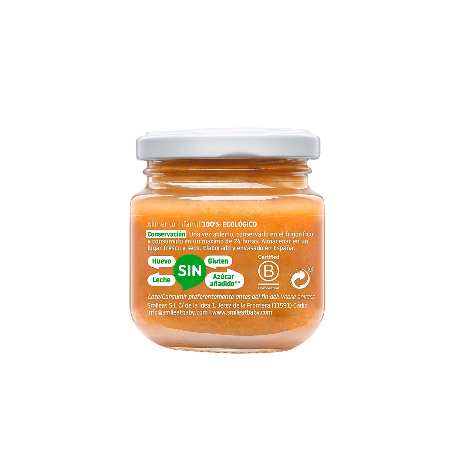 Smileat Tarrito Ecológico de Pera y Manzana 130g