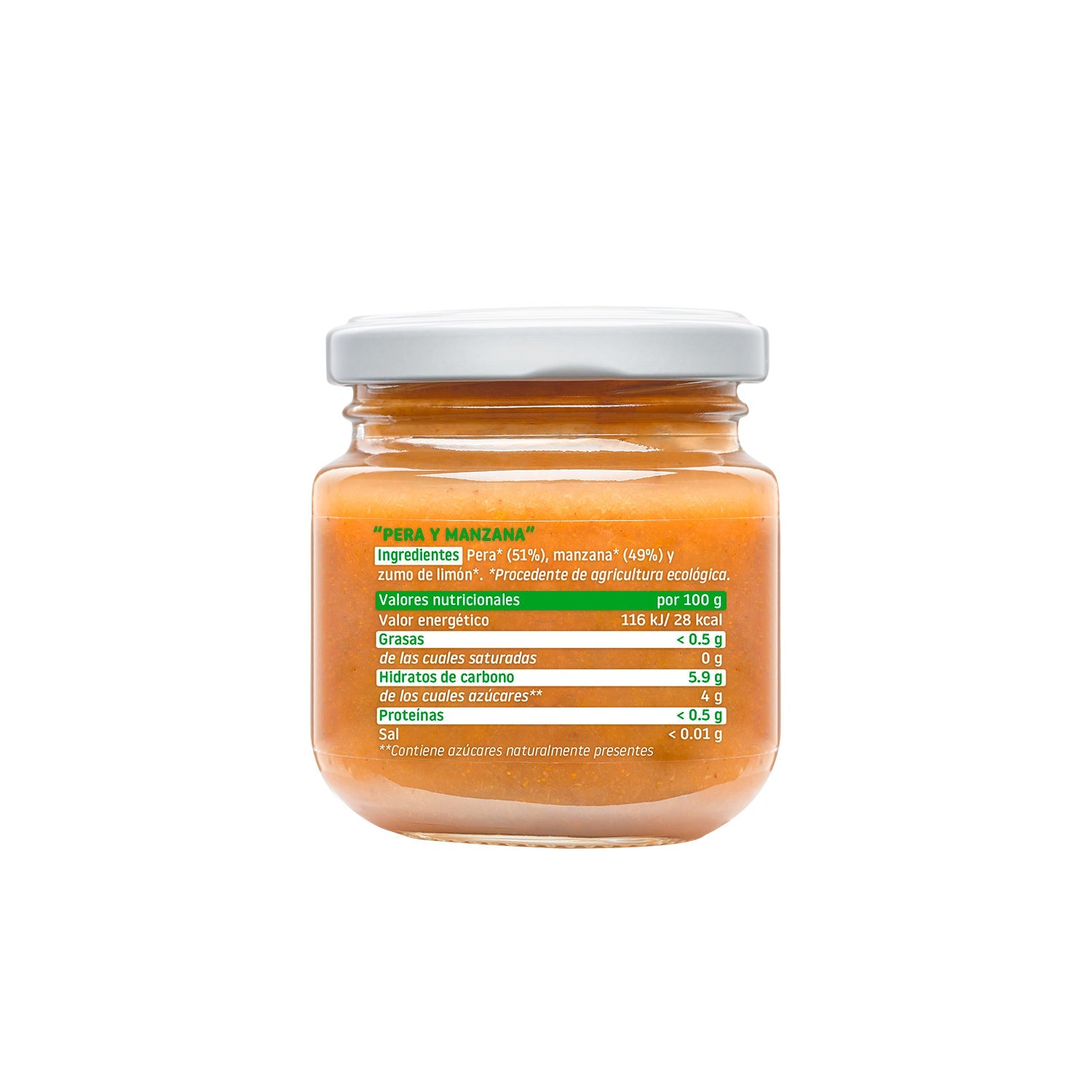Smileat Tarrito Ecológico de Pera y Manzana 130g