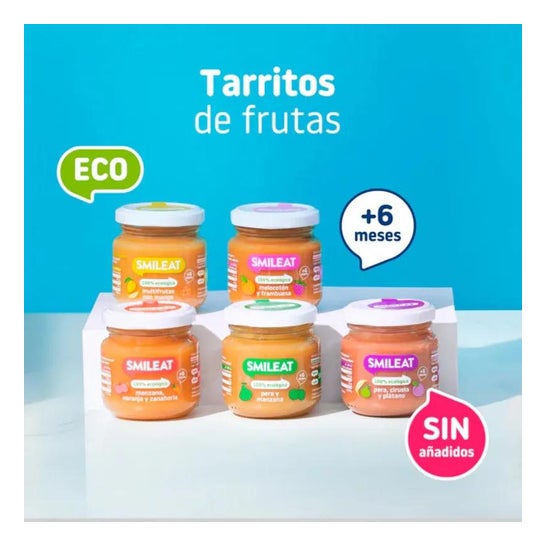 Smileat Tarrito Ecológico de Pera y Manzana 130g