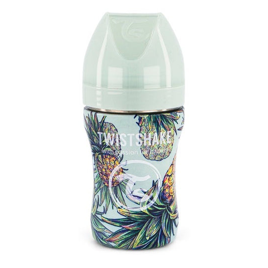 Twistshake Biberón Anticólico Acero Piña 260ml