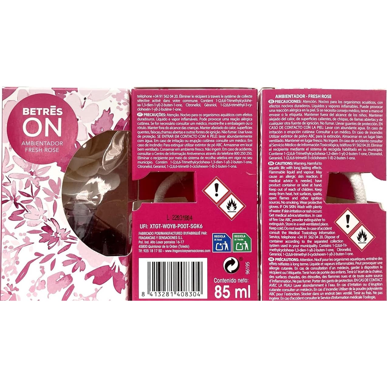 Betres Ambientador Fresh Rose 90ml