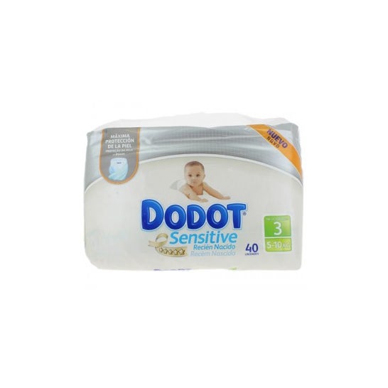 Dodot Sensitive Recién Nacido T-3 5-10kg 40 unidades