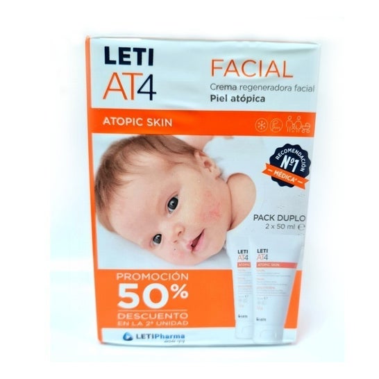 Leti AT4 Crema Facial 2x50ml