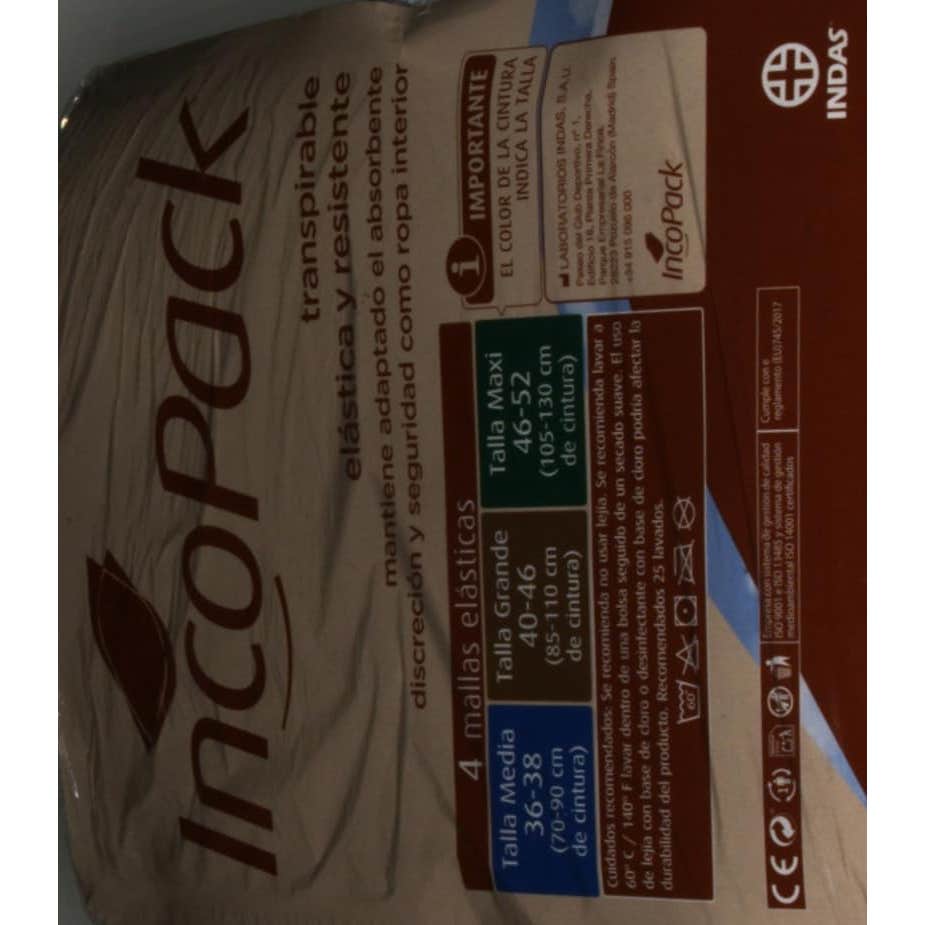 Incopack Mallas Elásticas Lavables T-Maxi 4uds