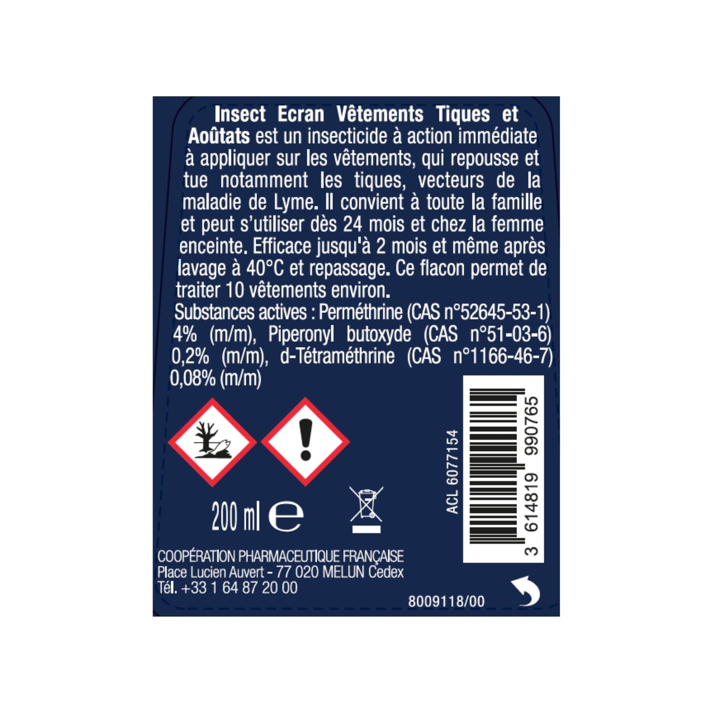 Insect Écran Ropa Spray Garrapatas y Niguas 200ml