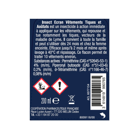 Insect Écran Ropa Spray Garrapatas y Niguas 200ml