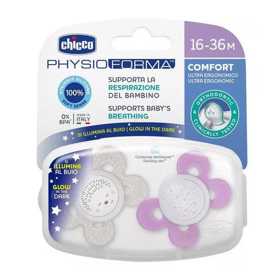 Chicco Chupete Silicona Physio Comfort Infantil 16-36 M 2 uds