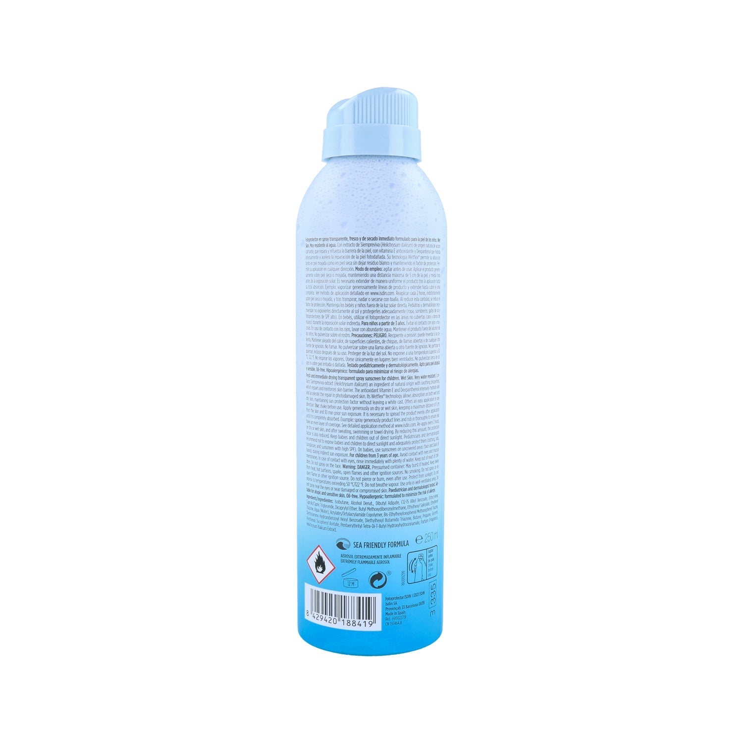 ISDIN Fotoprotector Pediatrics Transparent Spray Wet Skin SPF50 250ml