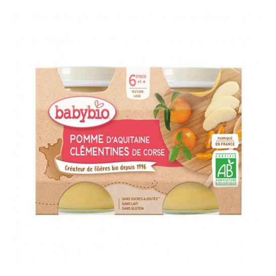 BabyBio Pomme Clémentines 2 x 130g