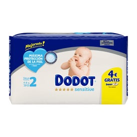 Dodot Pañal Sensitive Bebé Talla 2 39uds