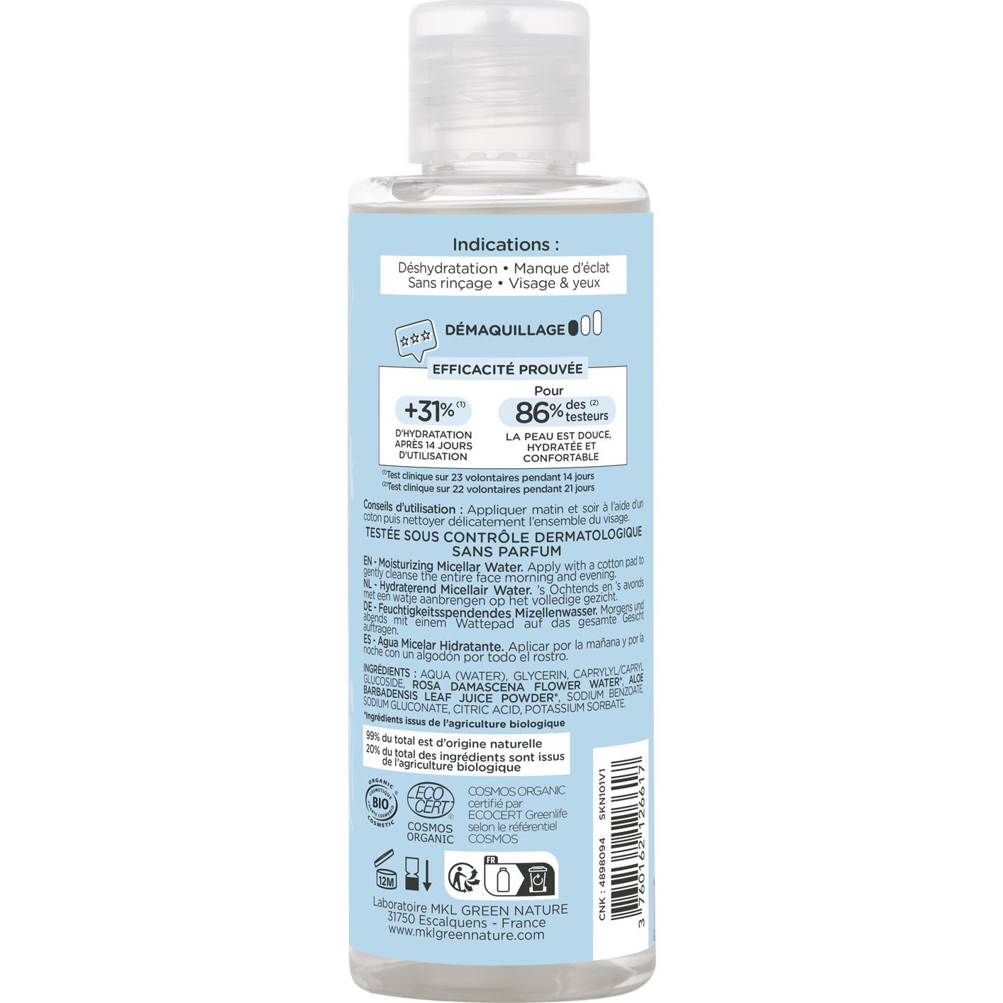 Mkl Agua Micelar Hidratante 100 ml