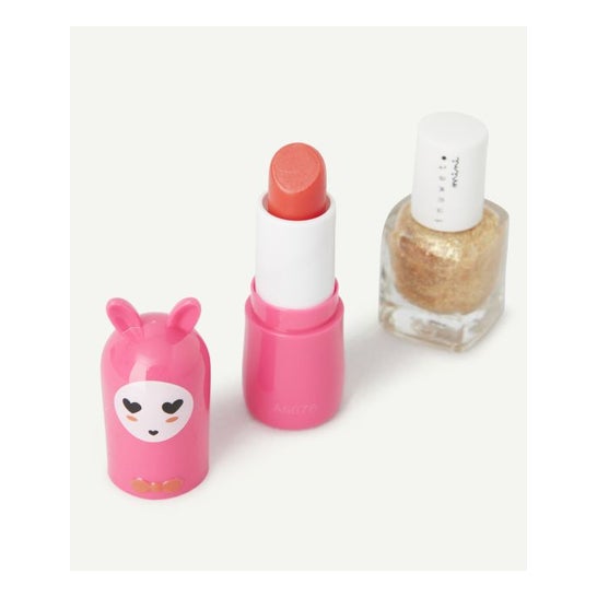 Inuwet Cofre Bálsamo Labial Cereza + Esmalte Agua Paillettes