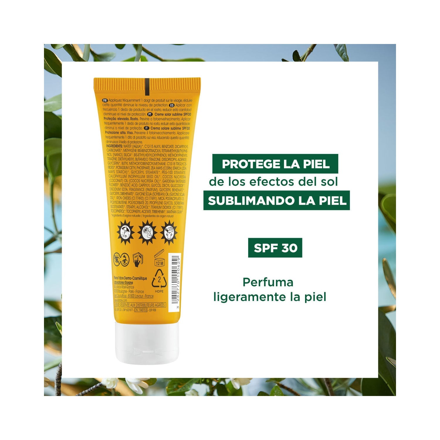 Klorane Crema Solar Sublime SPF30 50ml