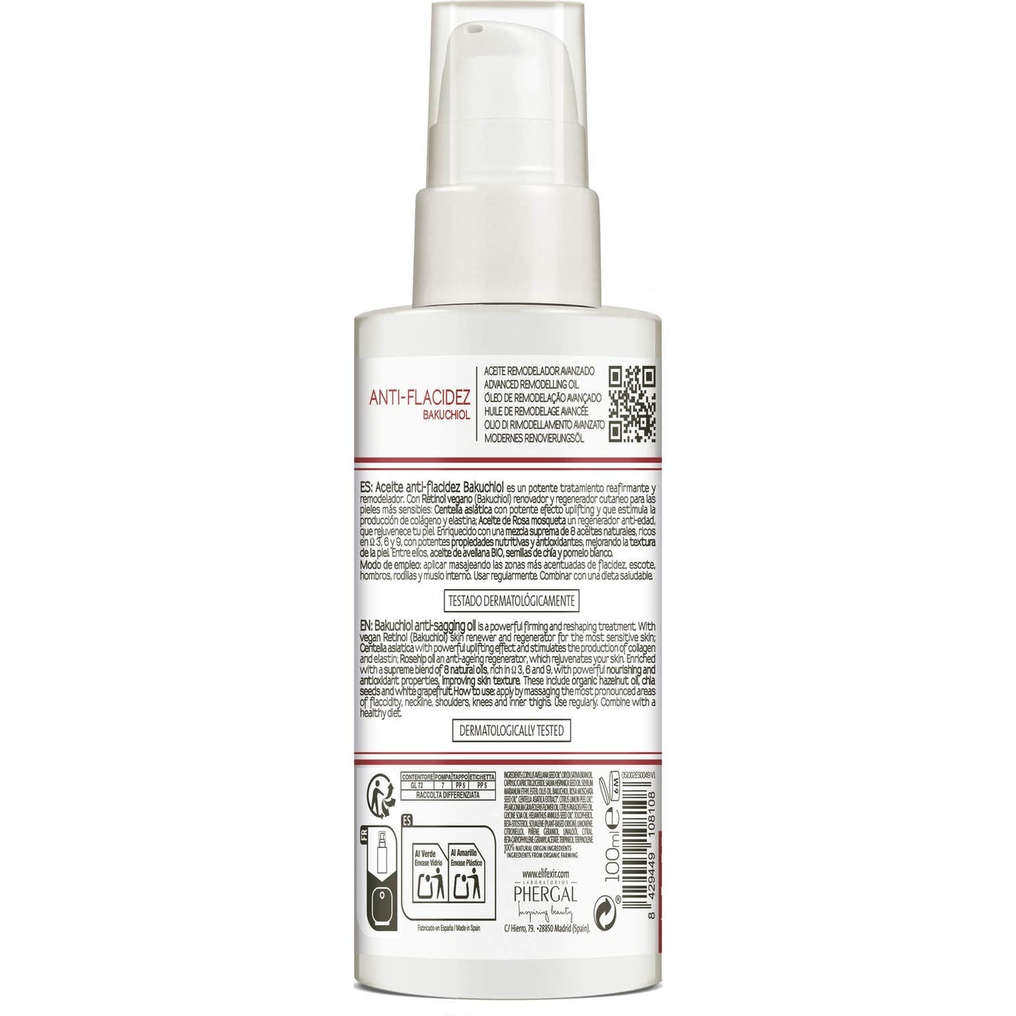 E'lifexir Anti-flacidez Bakuchiol Aceite Reafirmante 100ml