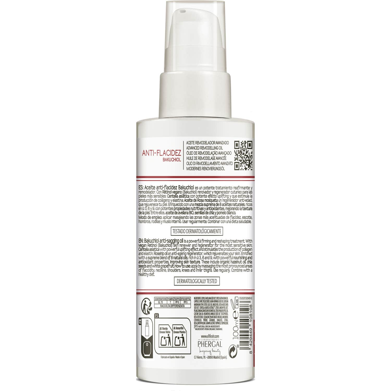 E'lifexir Anti-flacidez Bakuchiol Aceite Reafirmante 100ml