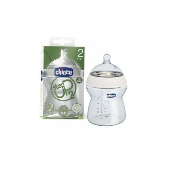 Chicco® biberón Step Up tetina silicona flujo normal +2M 250ml 1ud