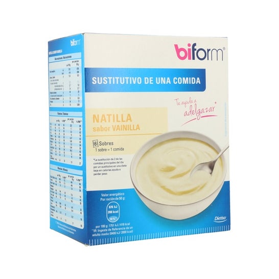 Biform Natillas Vainilla Sobres 6uds