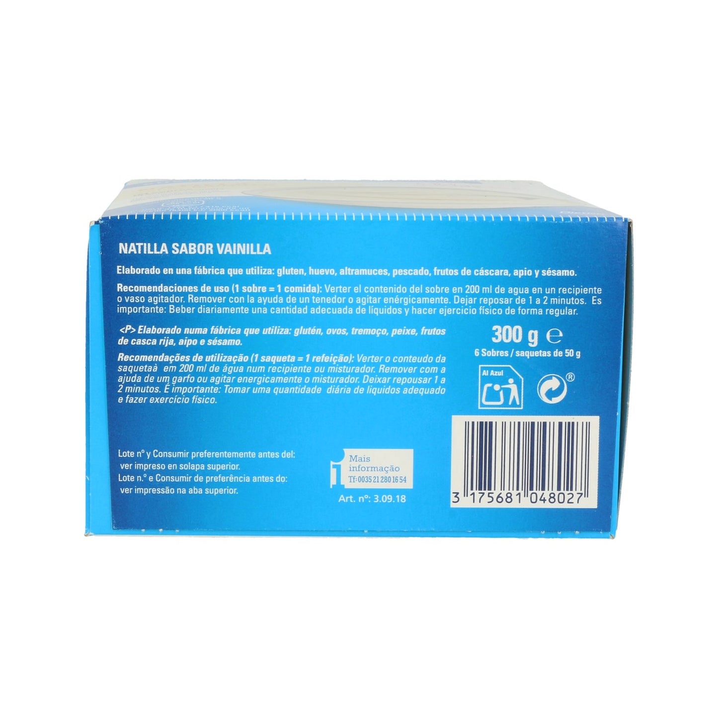 Biform Natillas Vainilla Sobres 6uds