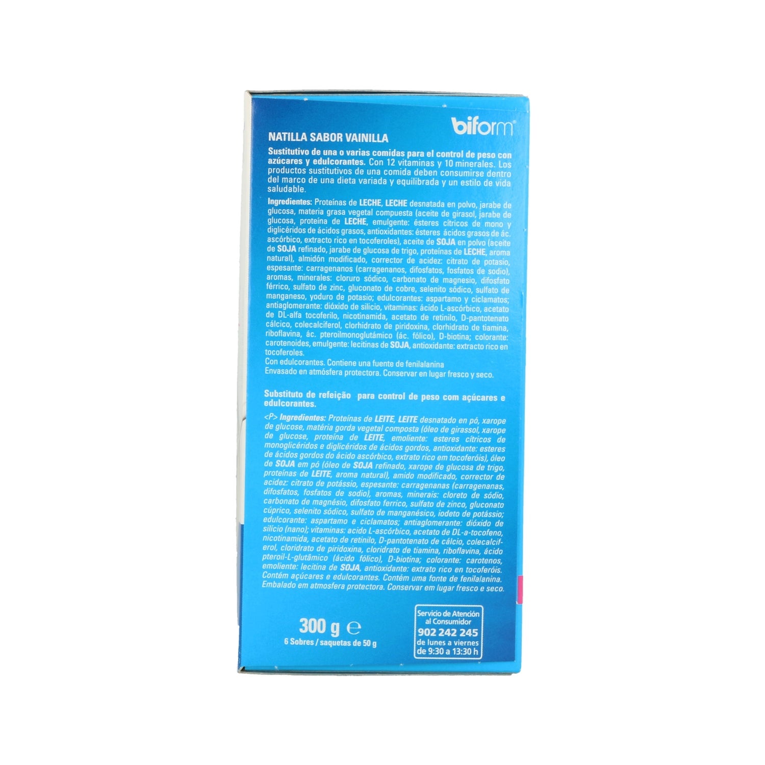 Biform Natillas Vainilla Sobres 6uds