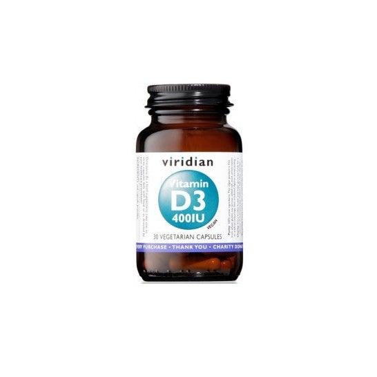 Viridian Vitamin D3 400iu Vegan 30caps