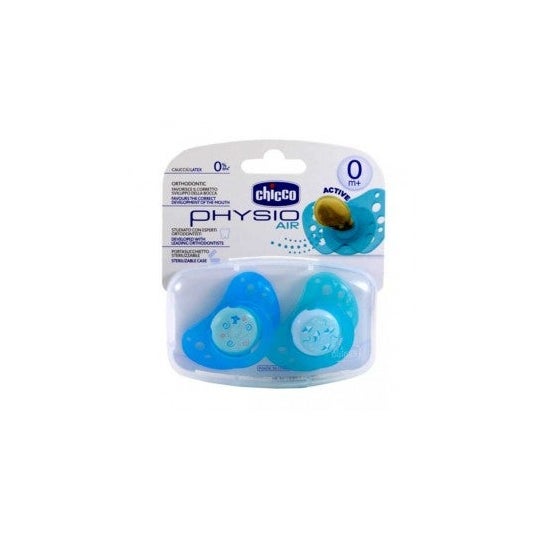 Chicco® Physio Air chupete caucho azul 0m+ 2uds