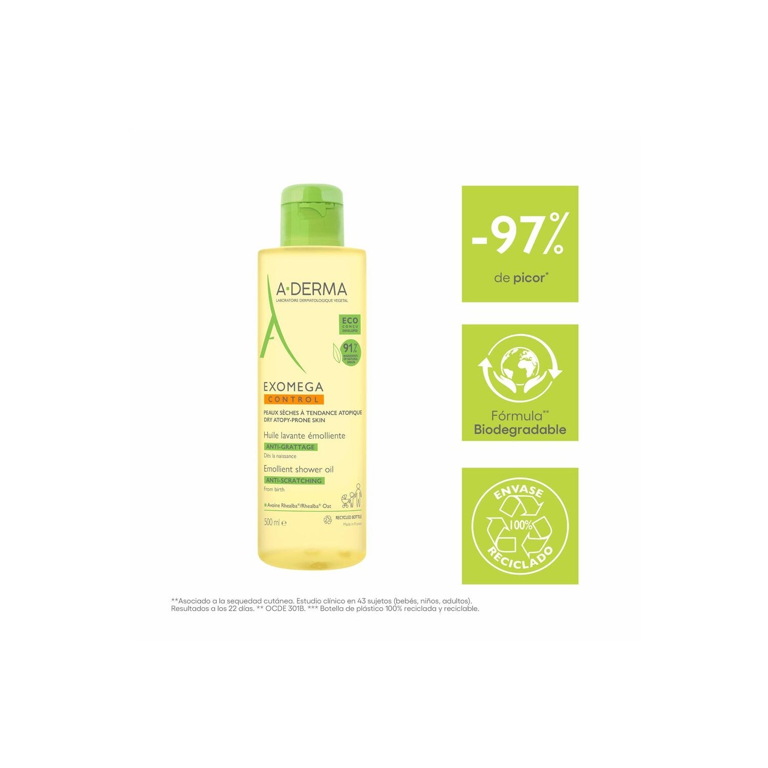A-Derma Exomega Control Aceite Limpiador 500ml