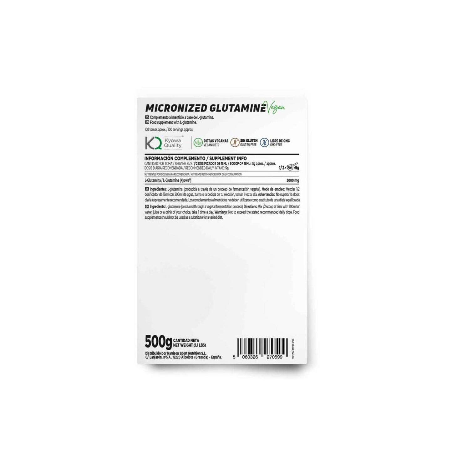 HSN L-Glutamina Kyowa Quality® en Polvo 500g