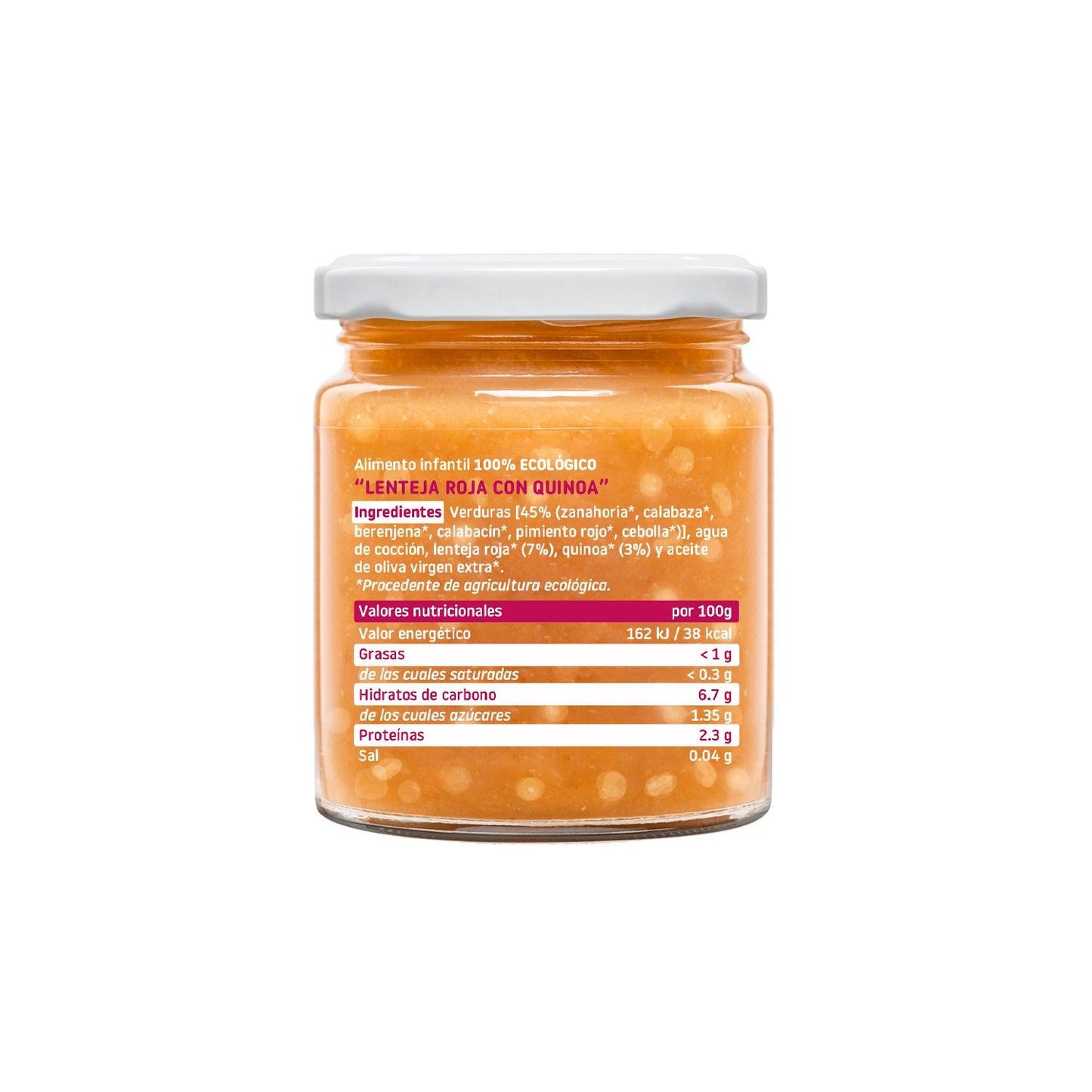 Smileat Tarrito Ecológico CA-CHI-TOS de Lenteja Roja con Quinoa 230g