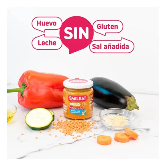 Smileat Tarrito Ecológico CA-CHI-TOS de Lenteja Roja con Quinoa 230g