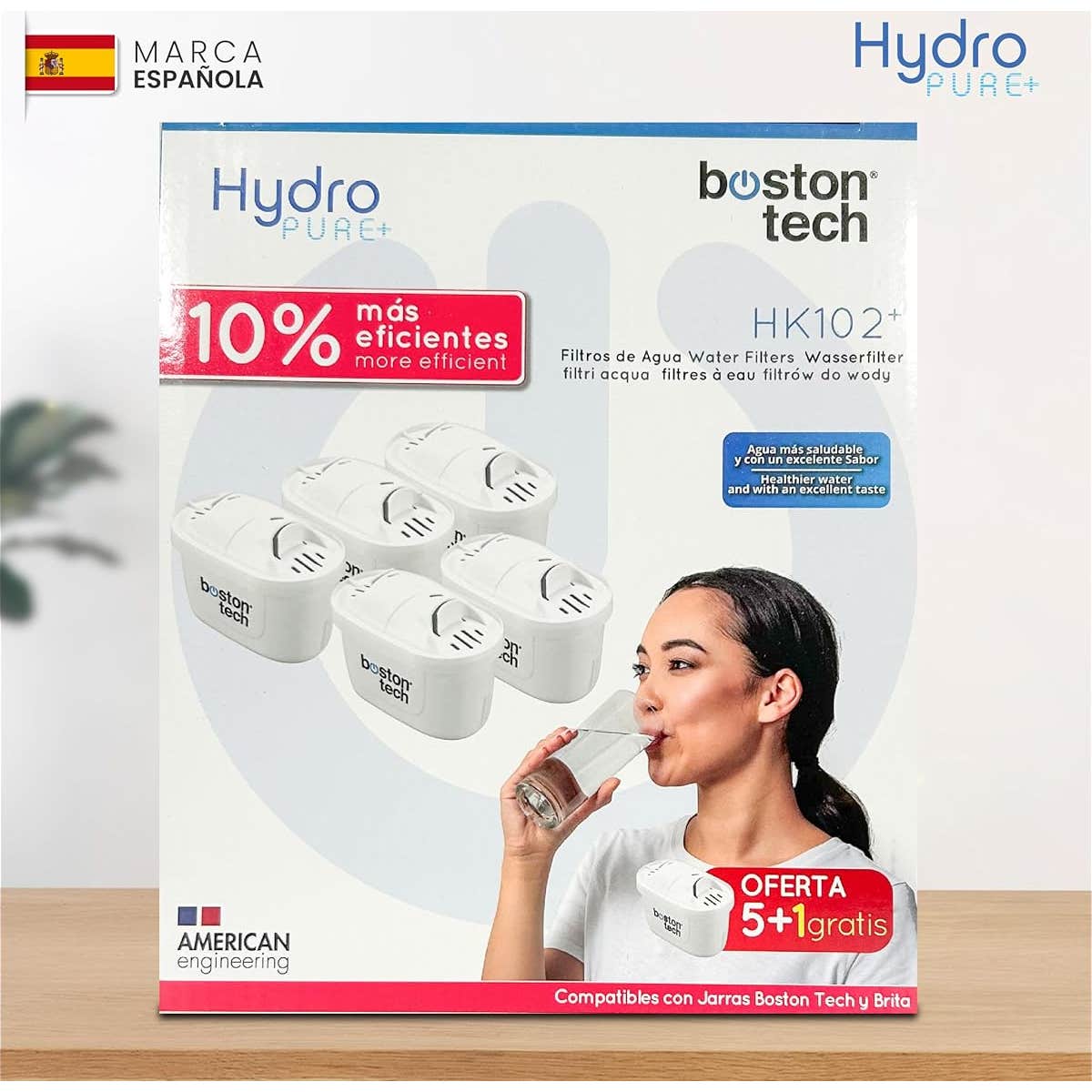 Boston Tech 6 filtros de Agua HK-102