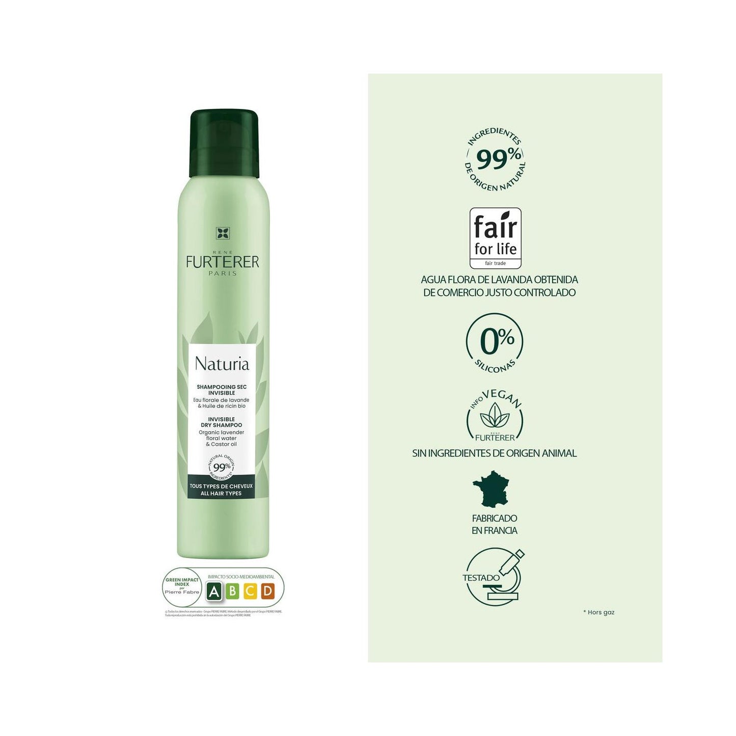René Furterer Naturia Champú Seco Invisible Spray 75 ml