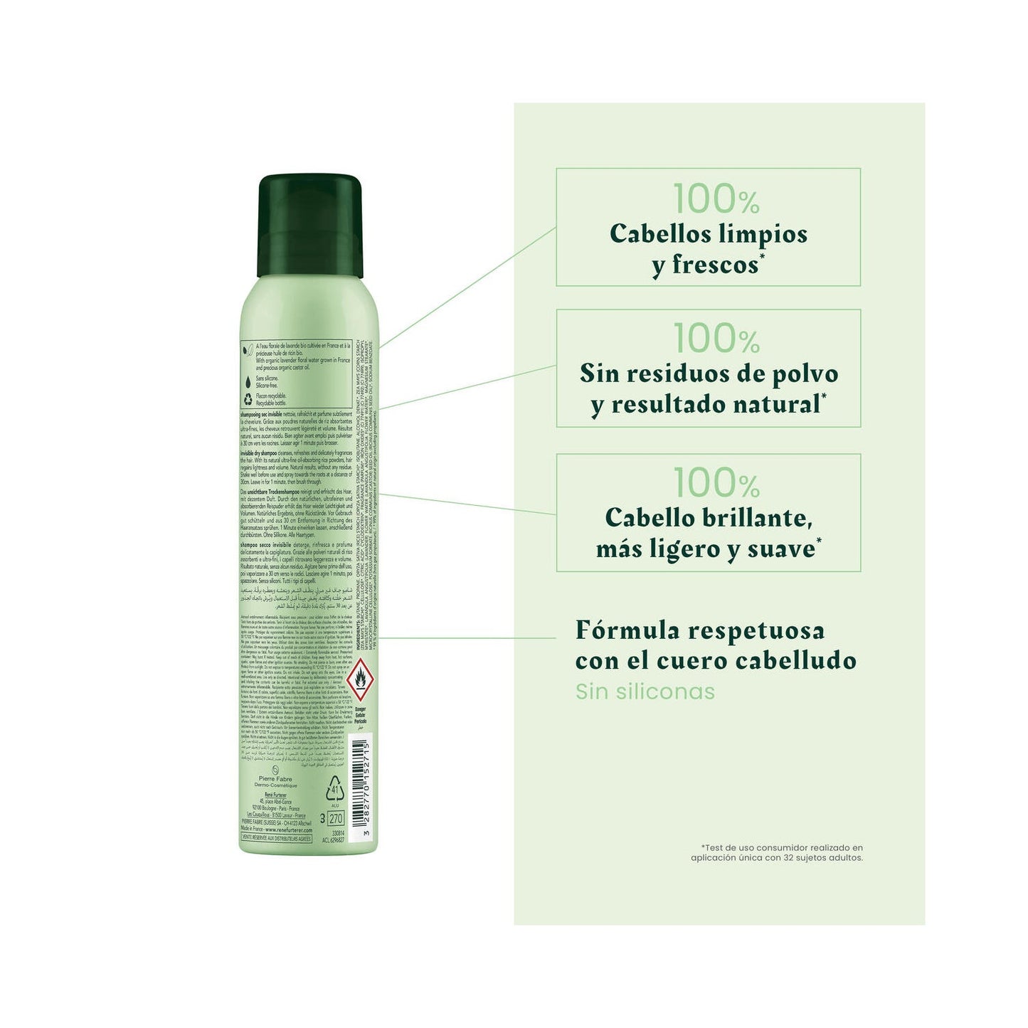 René Furterer Naturia Champú Seco Invisible Spray 75 ml