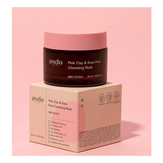 Ondo Beauty Pink Clay & Rose Pore Cleansing Mask 50ml