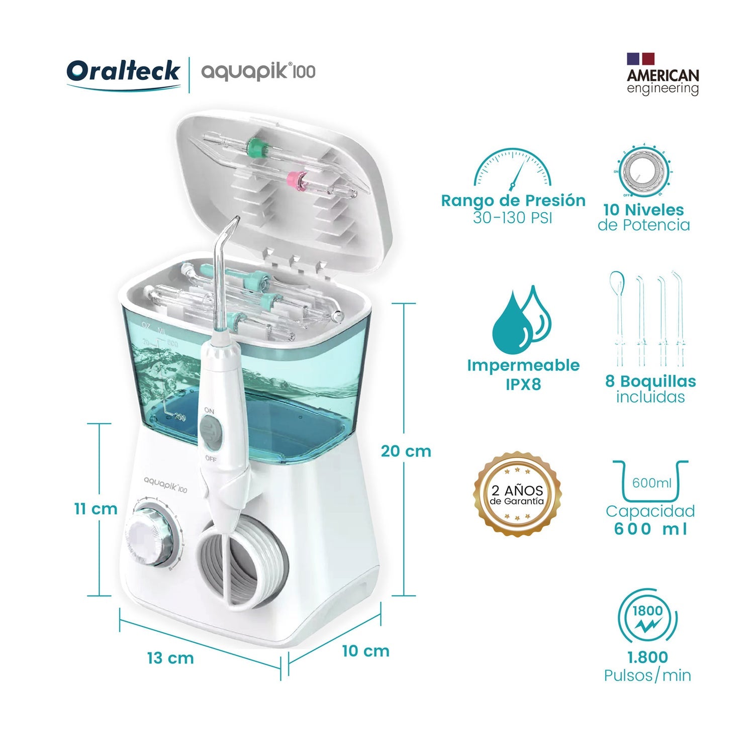 Aquapik 100 Irrigador Dental y Nasal Profesional