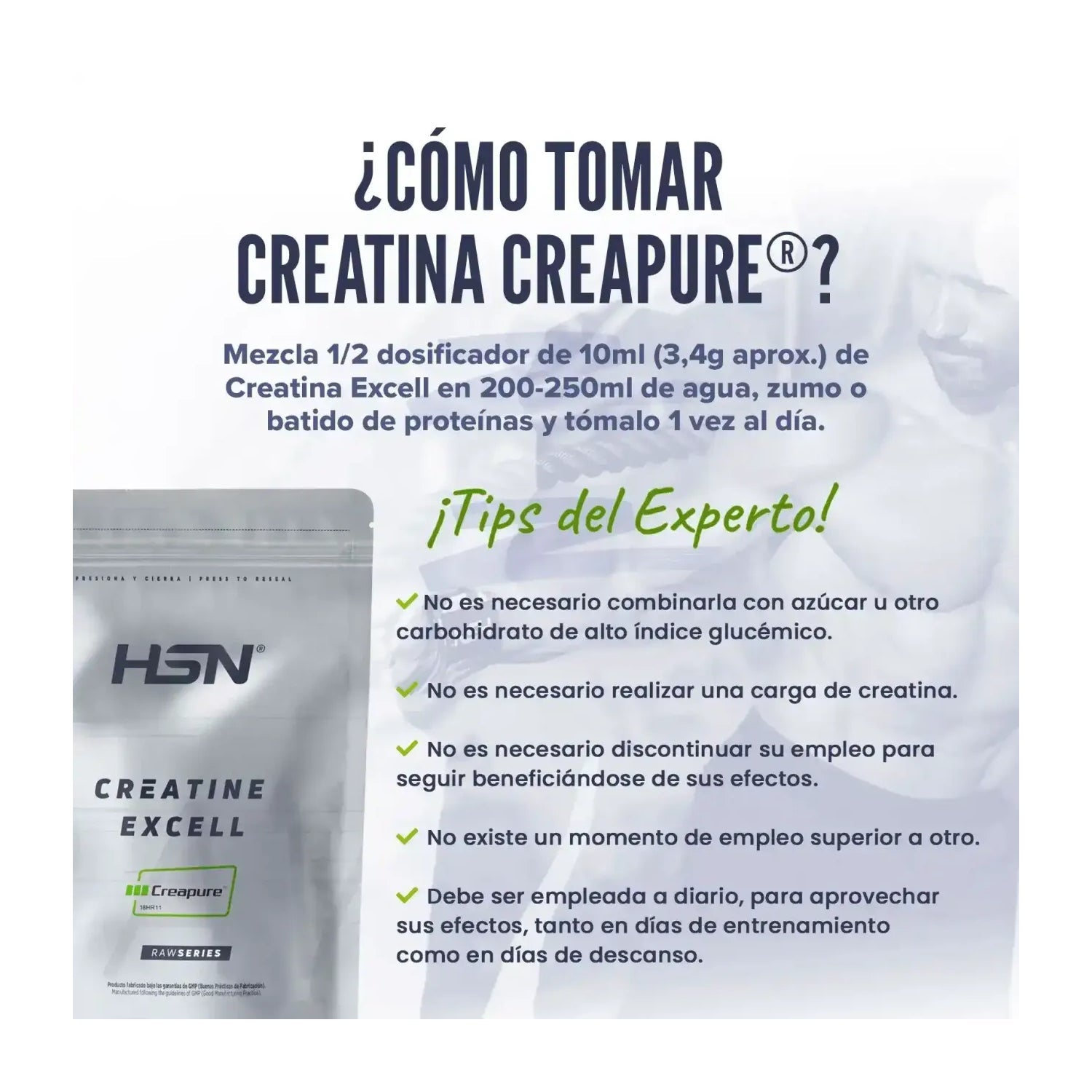 HSN Creatina Excell 100% Creapure® en Polvo 500g