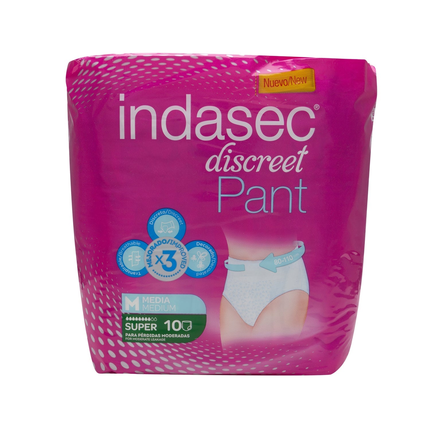 Indasec® Pant Super talla media 10uds