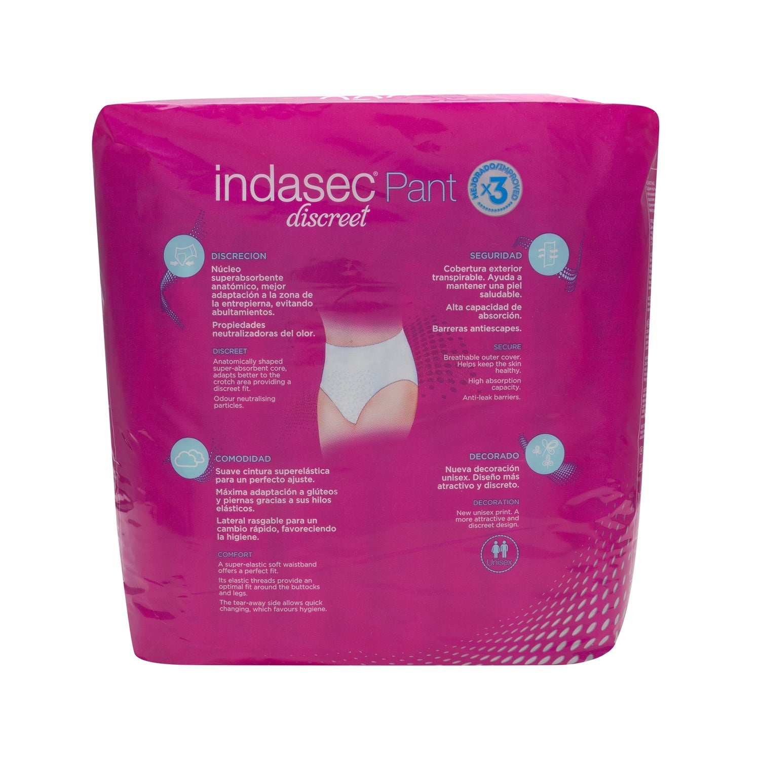 Indasec® Pant Super talla media 10uds