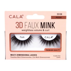 Cala Lashes 3D Faux Mink Pestañas Postizas Posh 1 Par