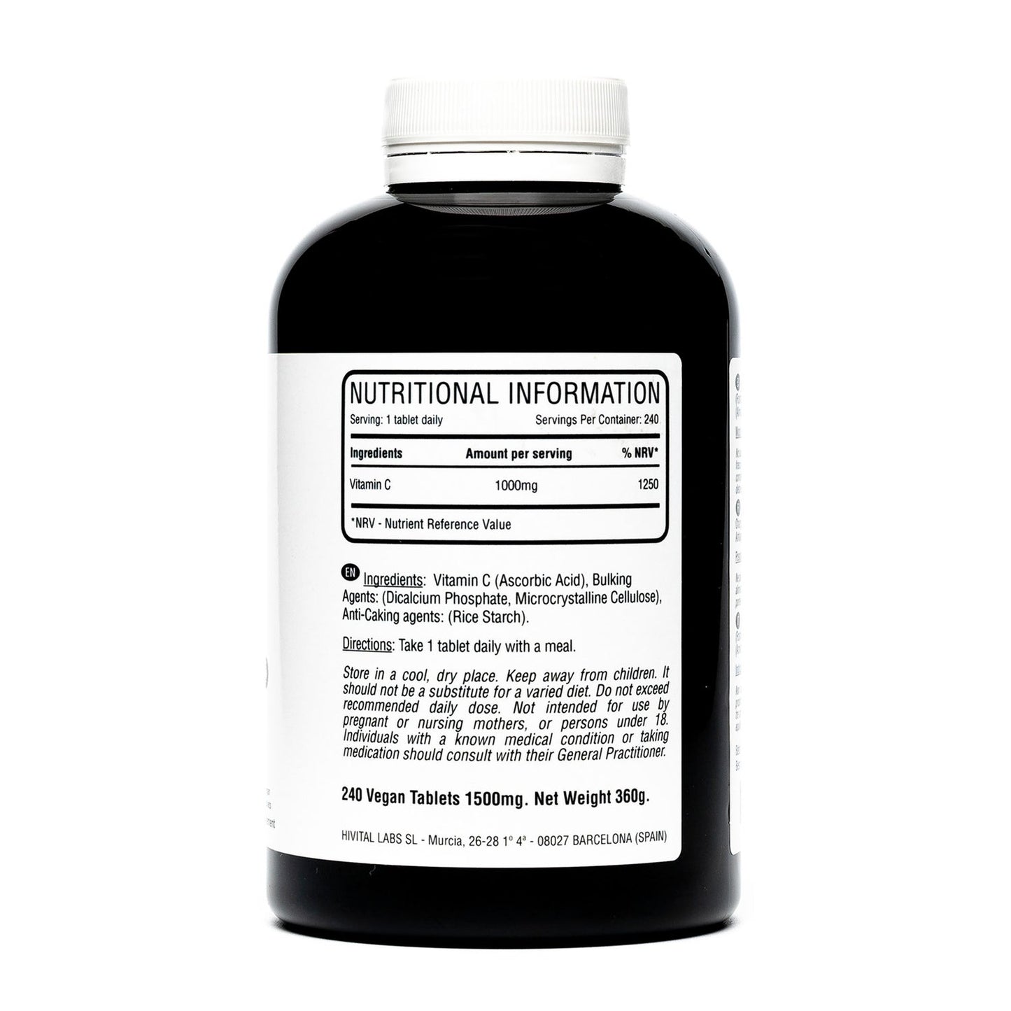Hivital Foods Vitamina C 1000 mg 240 comp (8 meses)