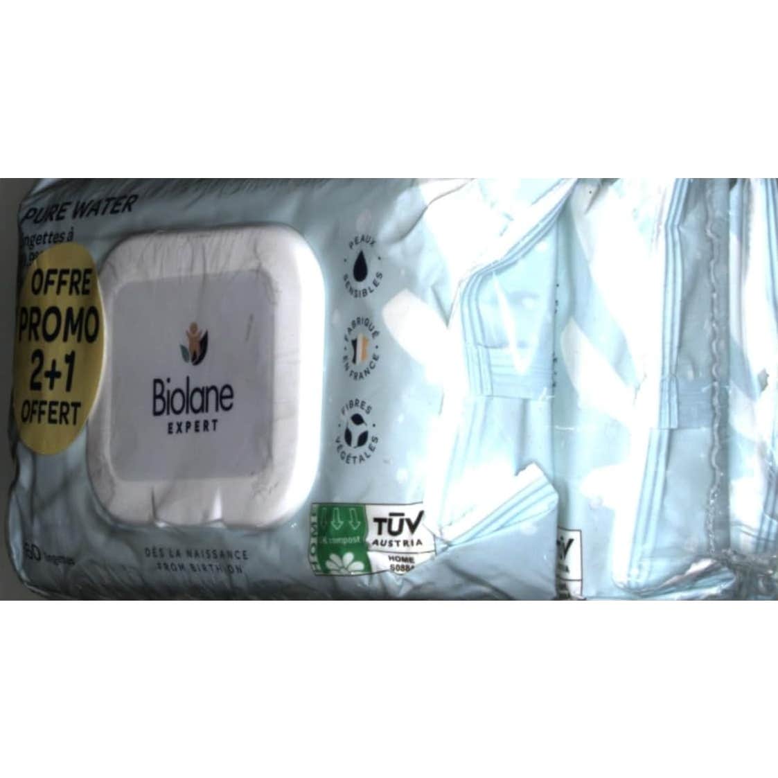 Biolane Expert Pro Pack Toallitas Pure Water 3x60uds