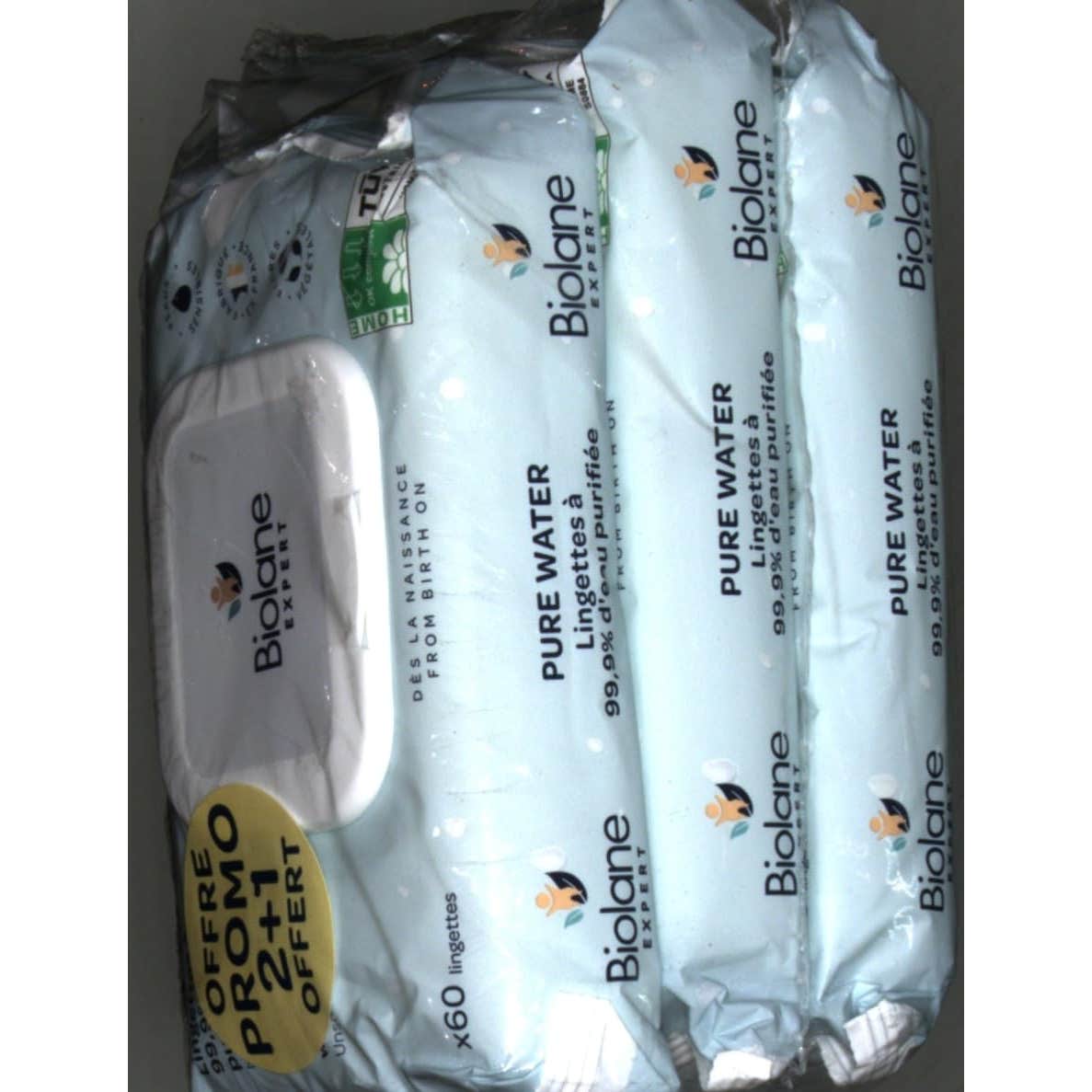 Biolane Expert Pro Pack Toallitas Pure Water 3x60uds